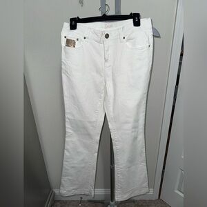 Cache White Flare & Wide Leg Jeans